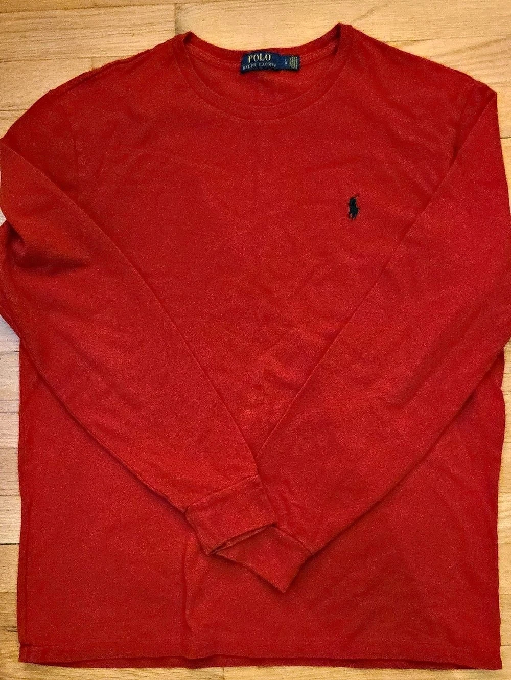 Polo Ralph Lauren Mens Red Long Sleeve Shirt Size L